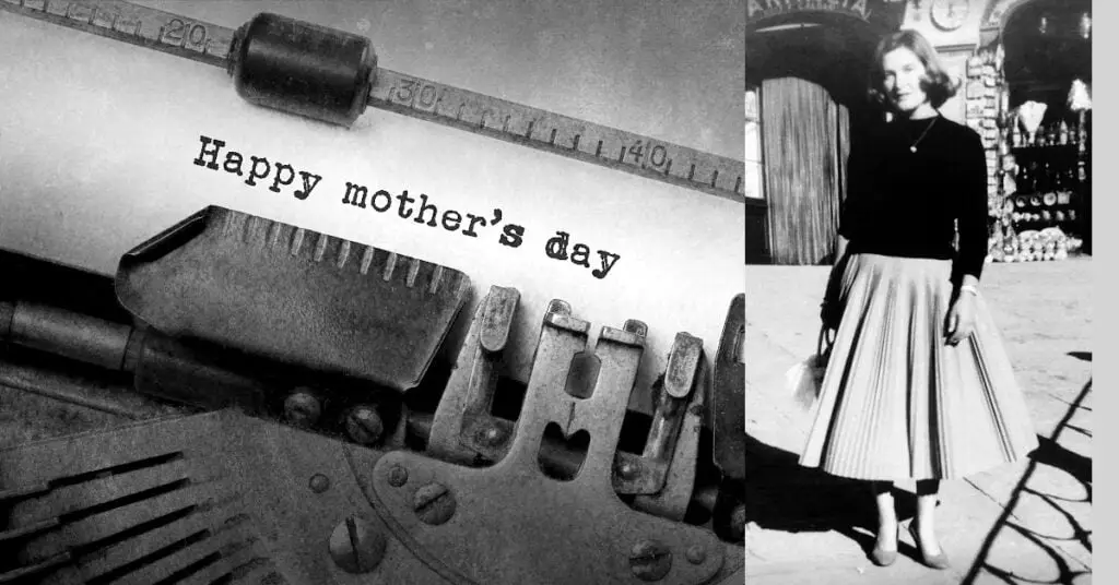 Happy Mother's Day written on a mechanical typewriter