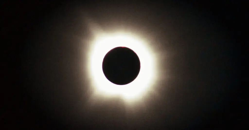 Photo of the Total Solar Eclipse over Dallas, TX on April 8, 2024