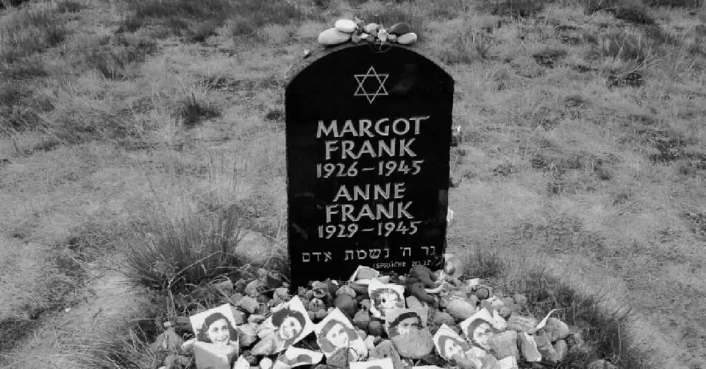 Margot and Anne Frank Memorial Stone at Bergen-Belsen